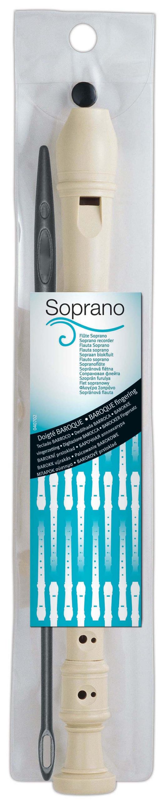 Soprano School Recorder + Cleaning Rod – Baroque Fingering