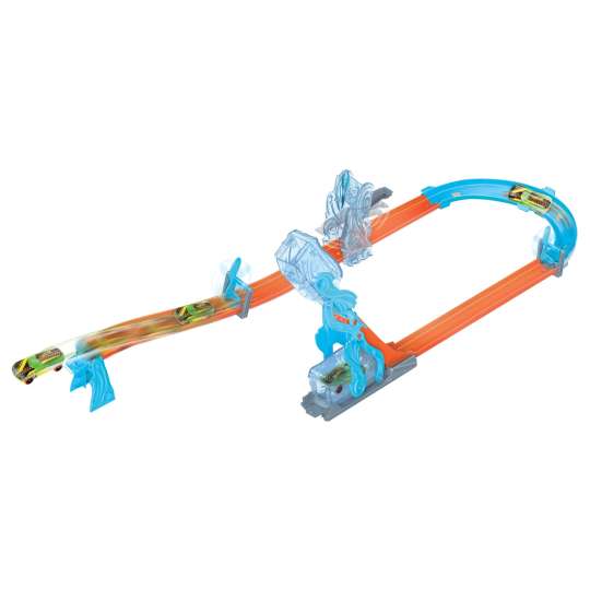 Hot Wheels Track Set, Blue Deluxe Track Builder Pack