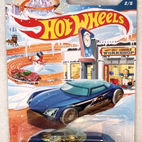 Mattel Hot Wheels Avant Garde Blue Holiday Workshop