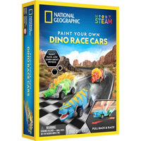 NATIONAL GEOGRAPHIC™ Paint Your Own Dino Racecars, RTDINOCAR