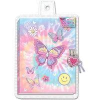 Tie Dye Butterfly Diary with Lock & Keys,