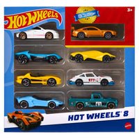 Hot Wheels Set Of 8 Basic Toy Cars & Trucks In 1:64