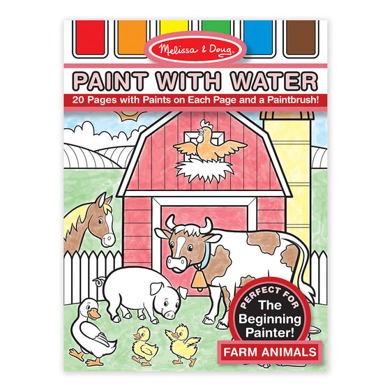 Farm Animals Paint with Water Kids' Art Pad