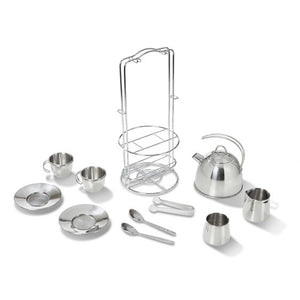 Stainless Steel Tea Set and Storage Stand