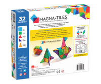 Magna-Tiles® Clear Colors 32-Piece Set
