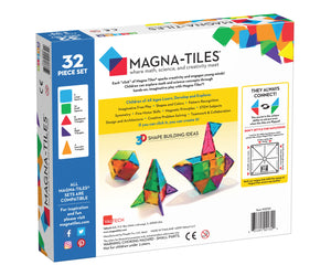 Magna-Tiles® Clear Colors 32-Piece Set