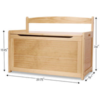 Wooden Toy Chest - Honey
