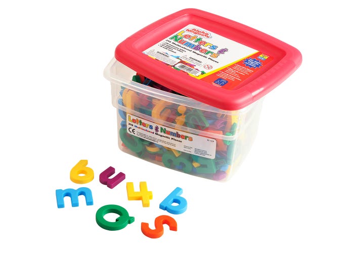 AlphaMagnets® and MathMagnets® Multicolored, 214 Pieces