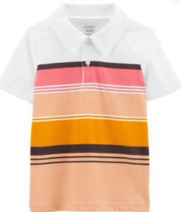 Striped Jersey Polo