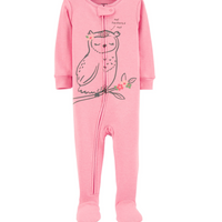 1-Piece Owl 100% Snug Fit Cotton Footie PJs