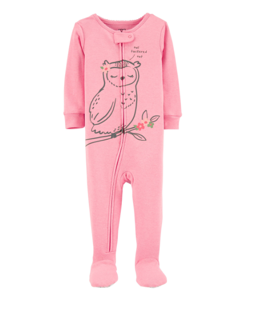 1-Piece Owl 100% Snug Fit Cotton Footie PJs