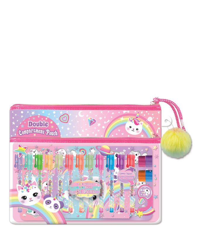 Caticorn Gel Pens & Pouch Set