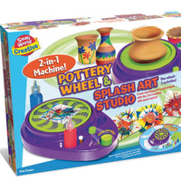 2 in 1 Machine Pottery Wheel & Splash Art  Studio