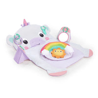 Bright Starts Tummy Time Prop & Play Baby Activity Mat, Unicorn - Girls Age Newborn+
