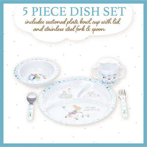 Beatrix Potter Peter Rabbit 5 Piece Melamine Dinnerware Set