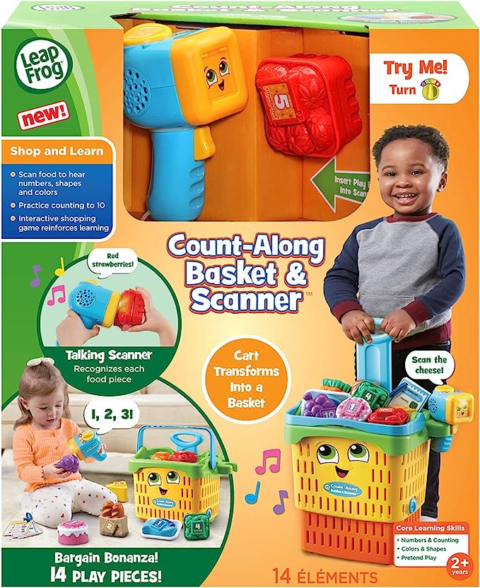 Vtech Leap Frog Count-Along Basket & Scanner