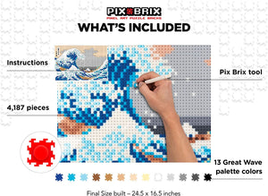 The Great Wave Pixel Puzzle