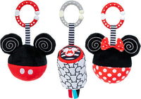 Disney Baby Mikcey Mouse and Minnie Mouse 3 Pack Hanging Toys
