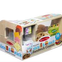 Wooden Slice & Stack Sandwich Counter