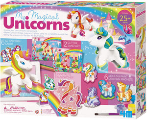 4M My Magical Unicorns DIY Magnets, Sand Art, Suncatcher Craft Kit