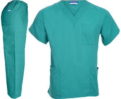 Med One Scrub Suits - Green