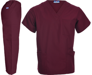 Med One Scrub Suits - Maroon