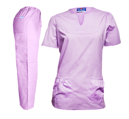 Med One Ladies Scrub Suits - Lilac