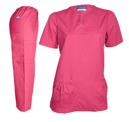 Med One Ladies Scrub Suits - Pink