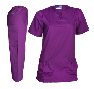 Med One Ladies Scrub Suits - Purple