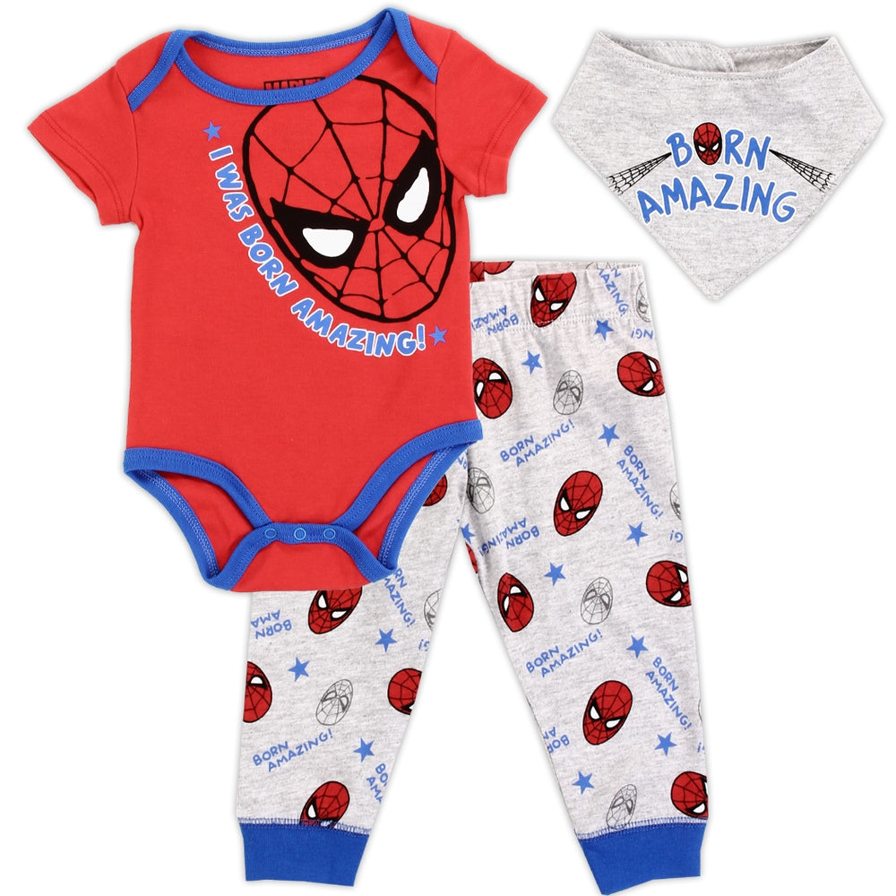 Spiderman Boys Bib Set