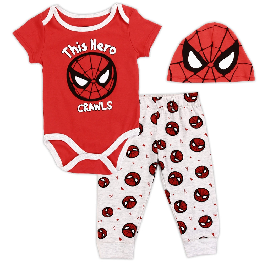 Spiderman Boys 3pc Hat Set