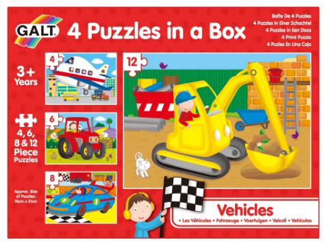 4 Puzzles in a Box - Vehicles