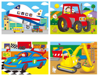 4 Puzzles in a Box - Vehicles
