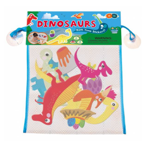 Bath Stickers with Header Card – Dinosaurs