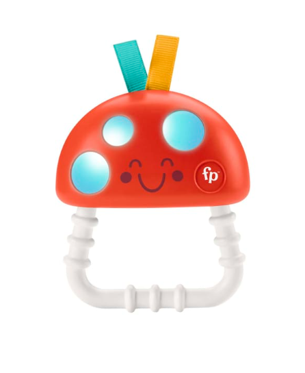 Fisher-Price Teethe N' Glow Mushroom Baby Rattle And Teething Toy