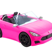 Barbie Pink Convertible 2-Seater Vehicle Doll Accessory With Rolling Wheels