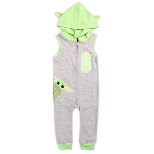 Baby Yoda Boys Hooded Coverall