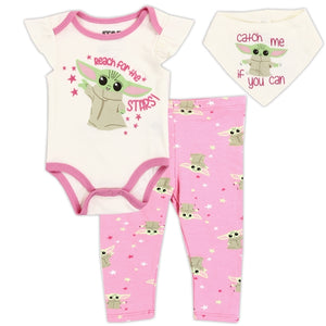 Baby Yoda Girls Bib Set