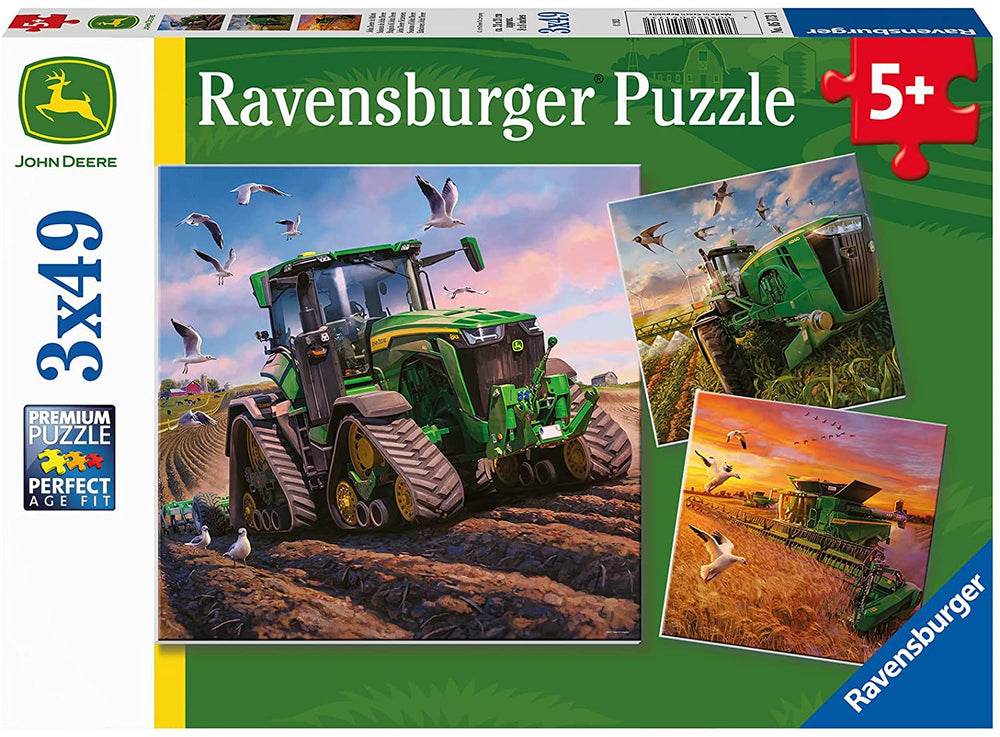 Ravensburger Seasons of John Deere Tractor 3pk Puzzles