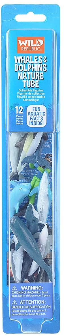 Tube of Whales & Dolphins Figurines