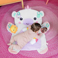 Bright Starts Tummy Time Prop & Play Baby Activity Mat, Unicorn - Girls Age Newborn+
